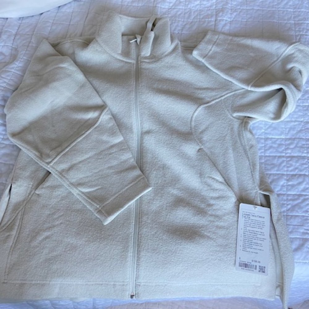 Lululemon Looped Terry Fleece Full Zip bone